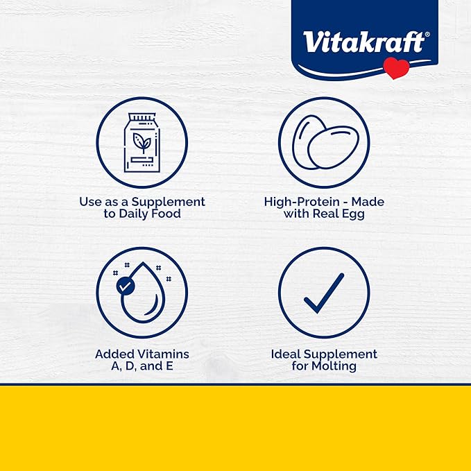 Vitakraft VitaSmart Egg Food for Birds - Daily Supplement for Parrots,Parakeets,Cockatiels,and Canaries - Bird Calcium Supplement 1.1 Pound,(Pack of 2)