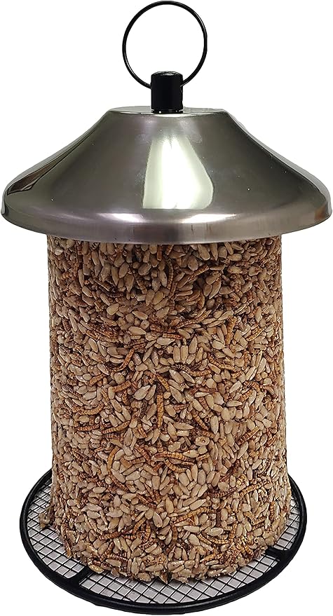 Wildlife Sciences Songbird Treats Seed Towers| 4-5 lb Large Seed Log Towers for Wild Birds (Woodpecker Crunch)