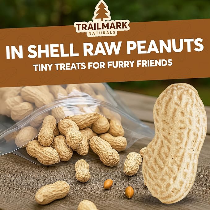 3 LB - Raw Peanuts For Squirrels, Raw In Shell Peanuts For Birds and Wildlife- Squirrel Food, Wild Bird Seed - Grown in The USA