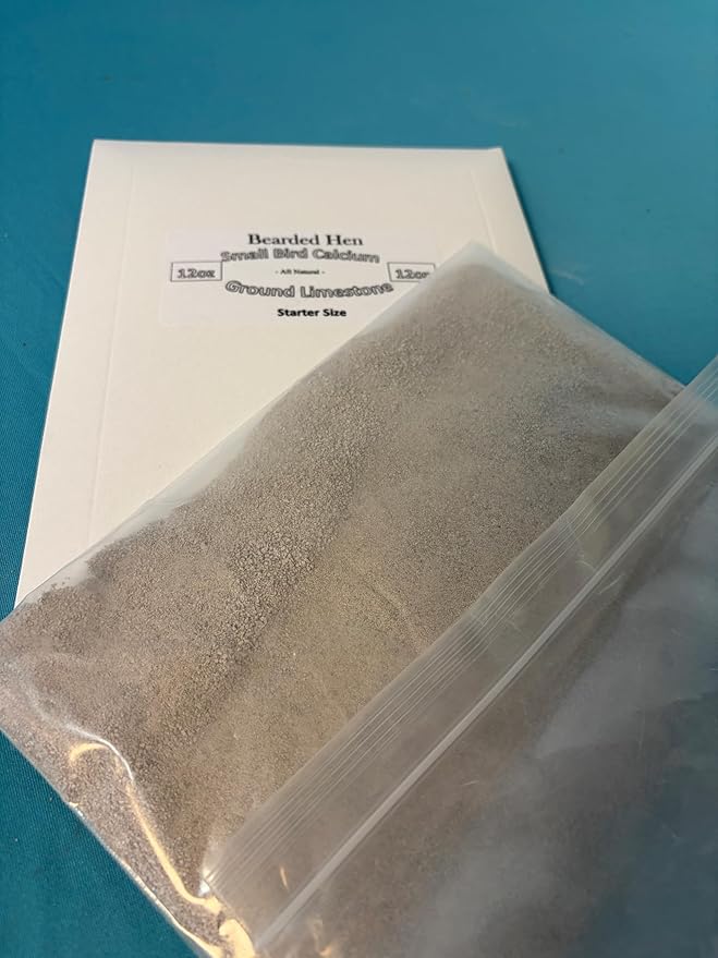 Small Bird Calcium Carbonate - Fine Ground All Natural Limestone - Egg Strength - Pullet, Quail, Pigeon, Parakeet (12 Ounce)