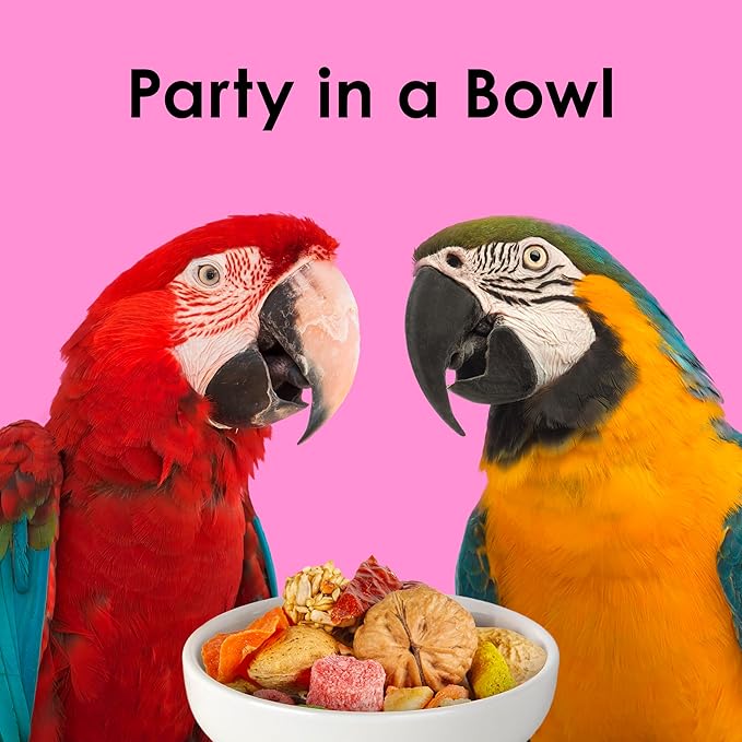 Kaytee Fiesta Big Bites Macaw Food, Nutritious and Fun Blend, Supports Skin, Feather, Digestion, Brain and Heart Health, 10 pounds