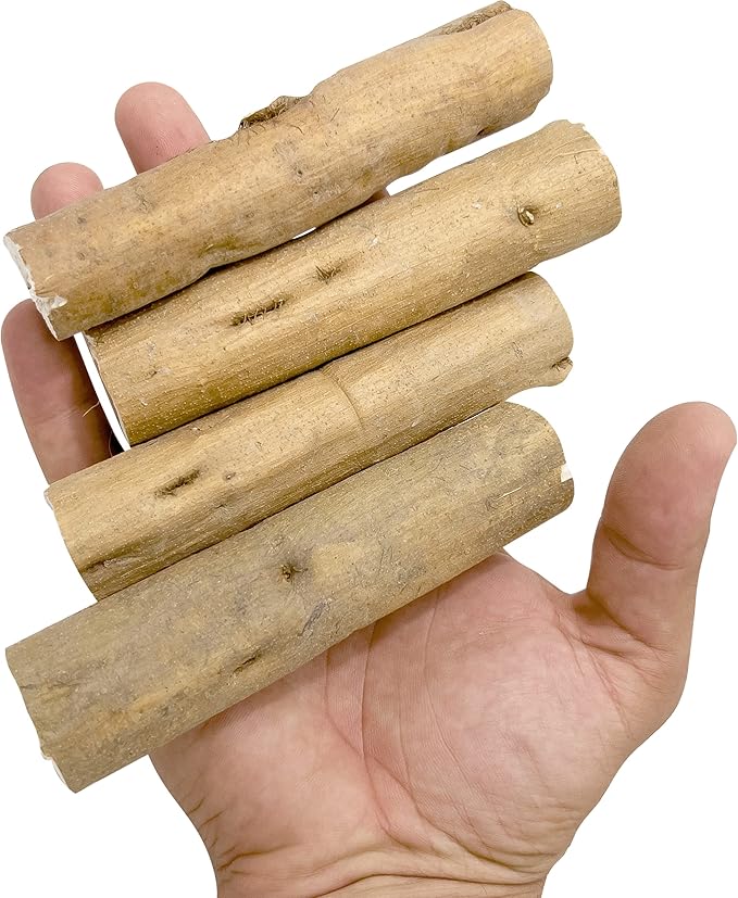 by M&M 5514 Pk4 Bark Sola Logs - Lightweight Chewable Wood Bird Foot Toys, Easy to Chew, Versatile in Uses, Breaks Apart, Foraging Fun, Great for Small and Medium Size Pets