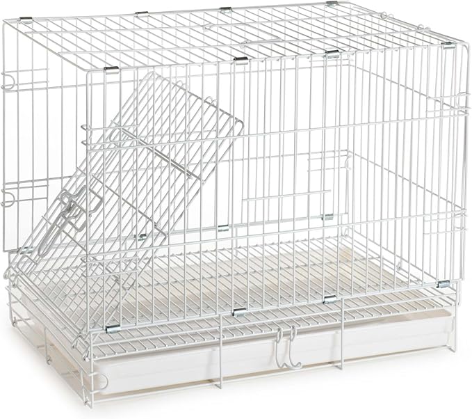 Large Portable Durable Metal Travel or Veterinary Easy Collapsable Parrot Bird Carrier Bite-Proof Carrier Cage Easy Clean Pull Out Tray Stainless Steel Feeder Bowls Natural Wooden Perch