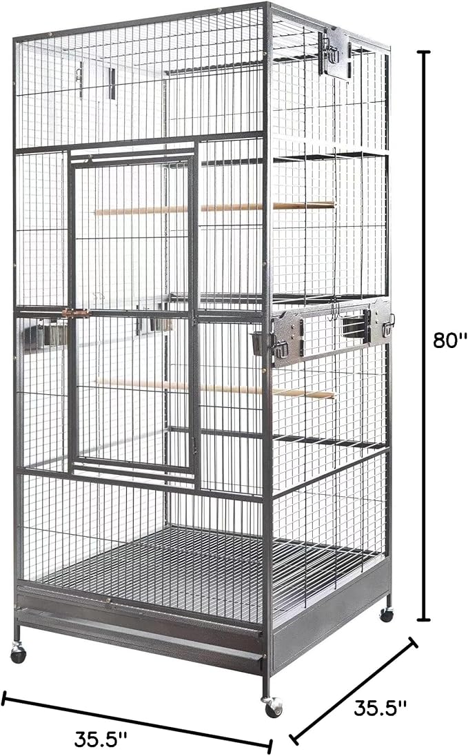 XXL Large Bird Flight Cage Parrot Aviary H80xw35.5xd35.5