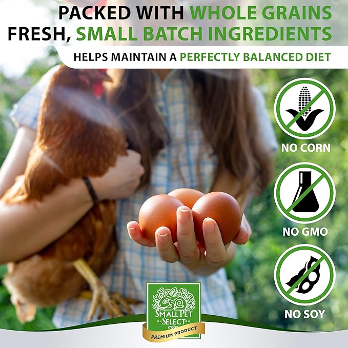 Small Pet Select Sustainable Chicken Scratch, Non-GMO, Corn Free, Soy Free. Locally Sourced & Made in Small Batches. 10 lb
