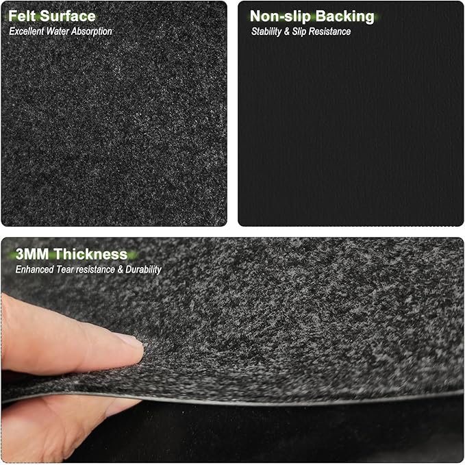 48 x 48 Inch Bird Cage Mat: 3 MM Thick Durable Felt Pad for Pets, Under Cage Liner Accessory for Bird or Rabbit or Hammock or Small Pets