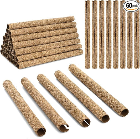 Okllen 60PCS Sand Perch Covers for Bird Cage, Perch Covers for Parakeet, Lovebird, Parrotlets, Budgies, Canaries, Finches and Other Small Birds