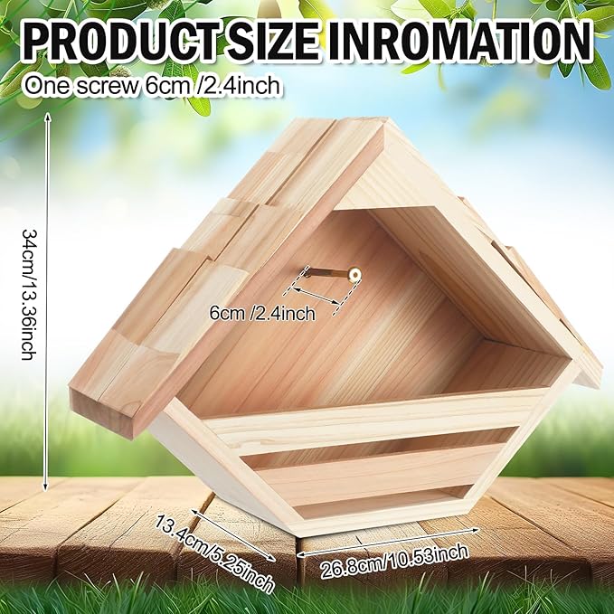 DoubleFill 1 Pcs Cedar Dove Nesting Box Dove House Nest for Bird Pigeon Outside Doves Nesting and Roosting Platform Garden Decoration (Novelty)