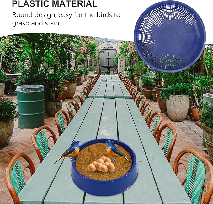 POPETPOP Plastic Bird Nest for Small Birds Parakeet Nest Box Breeding and Hatching Bird Cage Accessory 10.23X10.23X2.36 Inch Durable Pet Cage Ornament