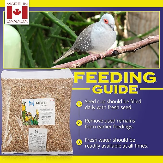 Hagen Pigeon & Dove Seed Mix with White Millet Bird Seed – Complete Bird Food for Pigeons & Doves – Premium Dust-Free Seed Blend with Vitamins & Minerals