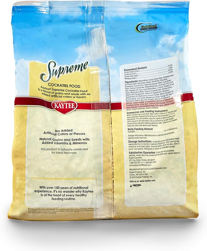 Kaytee Supreme Cockatiel Food 5 lb