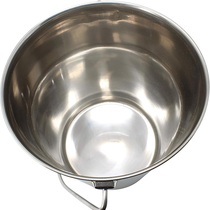 800101 4 Quart Stainless Steel Pail Bonka Bird Toys Durable Shiny Pets Food Water Liquid Treat Feed