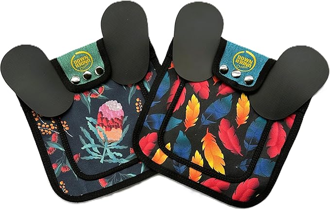 DOWN UNDER OUTDOORS 2 Pack Medium-Large Chicken Saddles with Adjustable Straps, Chicken Apron, Poultry Saver, Pet Supplies, Including Shoulder Covers (Feathers and Flora)