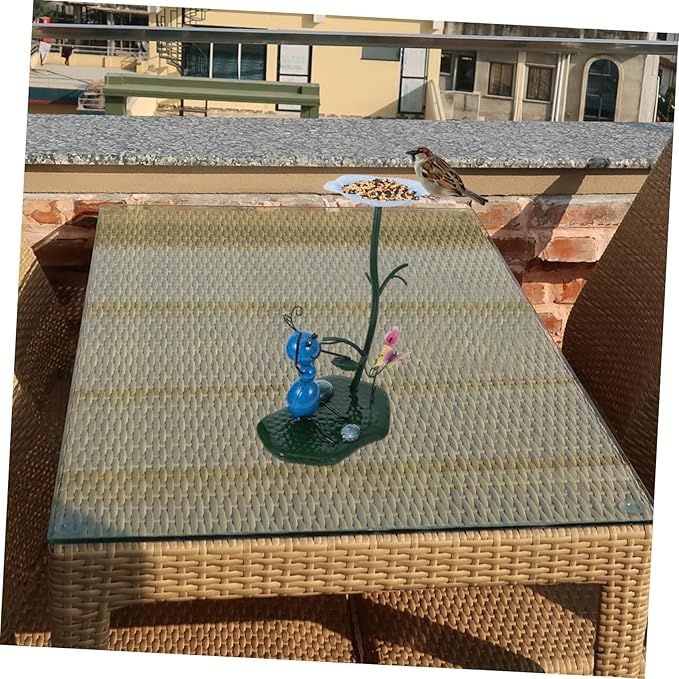 2 Pcs Mini Bird Feeder Garden Decor Metal Outdoor Art for Balconies and Yards Ant Design for Attracting Birds and Enhancing Outdoor Spaces