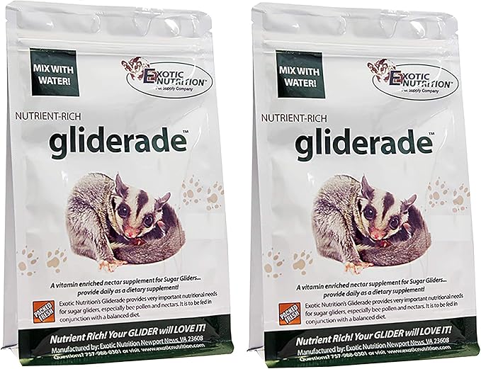 Exotic Nutrition Gliderade Nectar (3 lb.) - Vitamin-Enriched Healthy Nectar Supplement - Powdered Mix - Provides Necessary Carbohydrates for Sugar Gliders