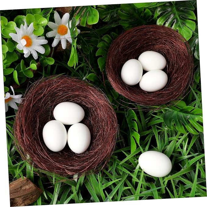 BESPORTBLE Handmade Bird Nests Birds Nests Artificial Bird Nests Birds Perching Nest Rattan Birds Nest Crafts Handmade Natural Easter Birds Nest 10 Pcs