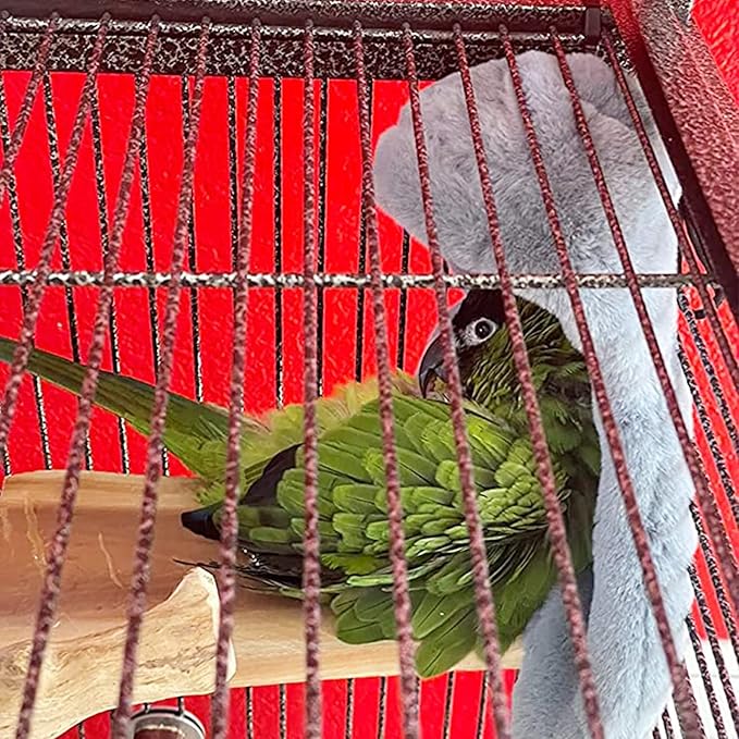 Corner Fleece Bird Blanket,Bird Blanket for Cage,Cozy for Birds,Parrot Cage Snuggle Hut Warm Bird Nest House Bed for Parrots,Small Conures, Lovebirds and Cockatiels L