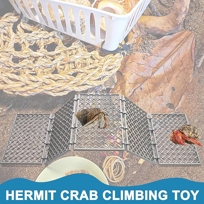 Hermit Crab Climbing Toys | 5 Pcs DIY Mesh Hermit Crab Ladder | Hermit Crab Tank Enrichment Decor | Hermit Crabs Decoration Accessories Supplies Toys Ornaments