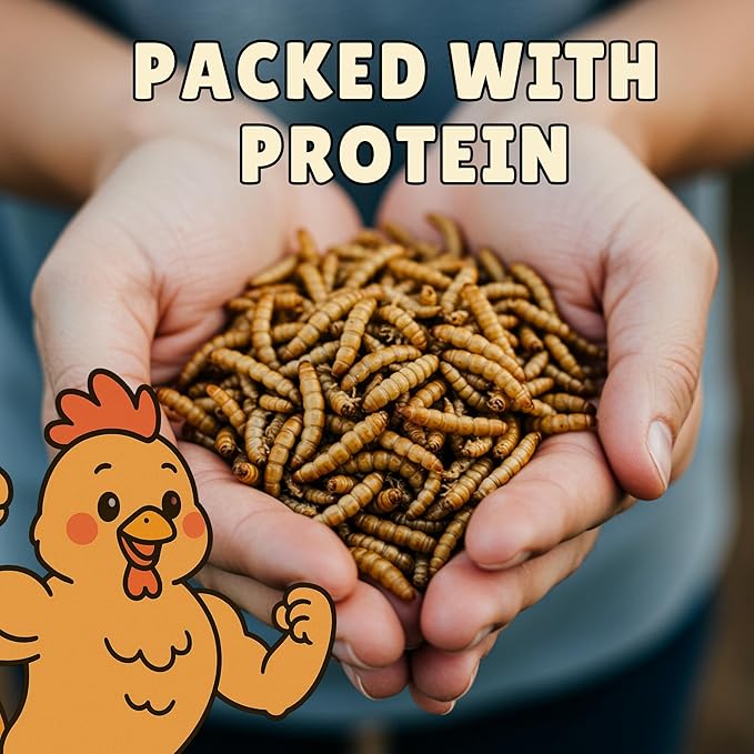MINKO Canadian Black Soldier Fly Larvae 500 g (1.1 Lbs), High Protein Treats for Chickens, Ducks, Wild Birds, BSFL Snack for Poultry, Reptiles, Koi, Hamsters (500 g (1.1 lb), Natural)