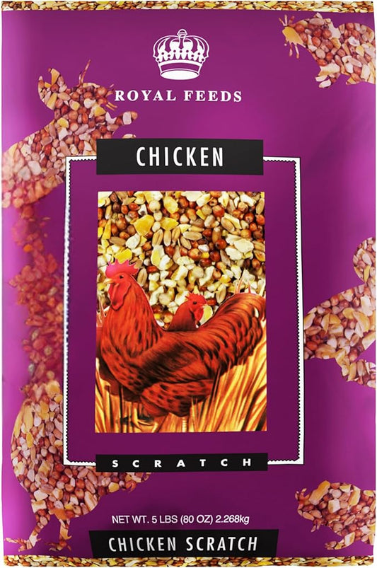 LEACH GRAIN & MILLING CO. Chicken Scratch 5 Lbs, Natural Chicken Treats for Laying Hens - Healthy Whole Grains, Chicken Food and Supplies for Daily Energy, Growth & Digestive Health