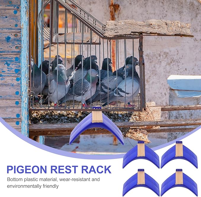 Mipcase Plastic Pigeon Perch Stand 12-Pack Solid Wood Bird Rest Frames Lightweight Bird Dwelling Rack for Home Cage Accessories