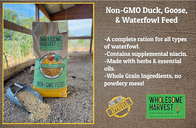 Duck, Goose, Waterfowl Layer Feed 10 lb, High Protein Specially Formulated to Promote Egg Production and Healthy Flocks