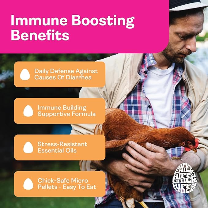 Chicken Probiotics & Vitamins – Immune Support and Stress Relief Supplement for Chicks and Adult Chickens – Digestive Health with Oregano & Garlic – Poultry Feed Additive – 1.5 lb