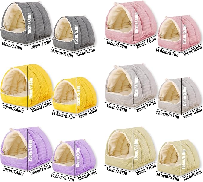 Winter Warm Bird Nest Bed, Plush Hanging Bird Bed for Cage, Plush Hut Tent, Hideaway Sleeping Nest for Budgies, Parakeets, Cockatiels, Conures (Green, M)