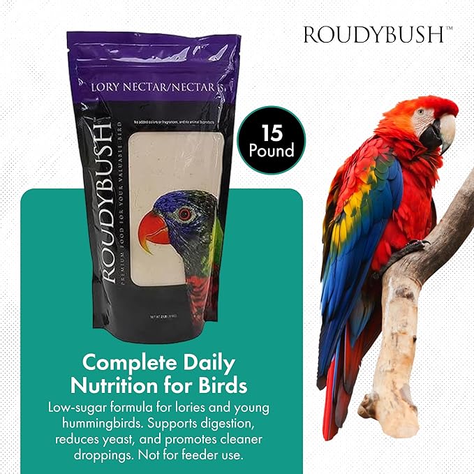 Roudybush Lory Nectar 15 Bird Food, 15-Pound