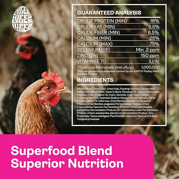 Chicken Probiotics & Vitamins – Immune Support and Stress Relief Supplement for Chicks and Adult Chickens – Digestive Health with Oregano & Garlic – Poultry Feed Additive – 1.5 lb