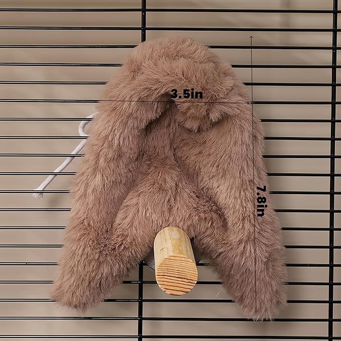 2Pcs Bird Blanket for Cage Bird Cozy Corner Fleece Parrot Snuggle Hut Warm Bird Nest House Bed Hanging Hammock Bird Shelter Bed for Parakeets Cockatiels Conure Lovebird Finch-Pink&Brown