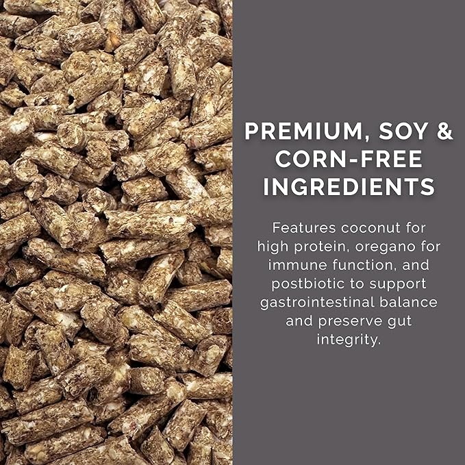 Flock Pellet Feed, 40lbs - 19.5% Protein, Non-GMO, USDA Certified Organic Blend - with Essential Nutrients for Healthy Growth - Soy & Corn-Free