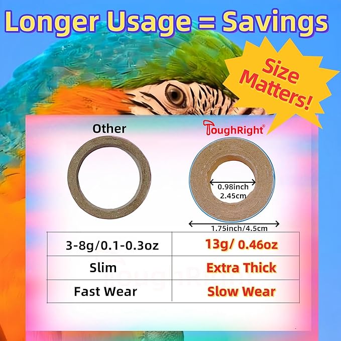 120Pcs Fatty Bagels Bird Toys for Parrots Durable Cardboard Chewing Shredding Foraging Foot 1.75" for Medium & Large Parrot Amazons Mini Macaws African Greys Cockatoos Eclectus Senegal