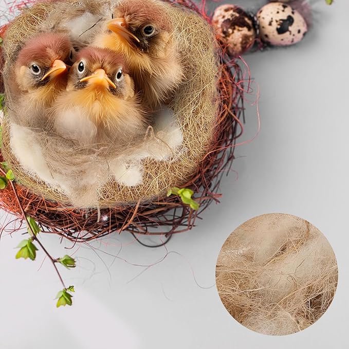 240G/8.5OZ Bird Nesting Material, Natural Mixing Nesting Material Pad for Bird Nest, Bird Nest Bedding Bird Nest Building Materials and Hideouts Supplies for Cage Garden Tree Trunk