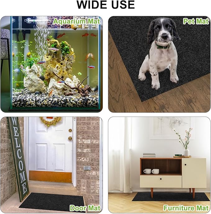 48 x 48 Inch Bird Cage Mat: 3 MM Thick Durable Felt Pad for Pets, Under Cage Liner Accessory for Bird or Rabbit or Hammock or Small Pets