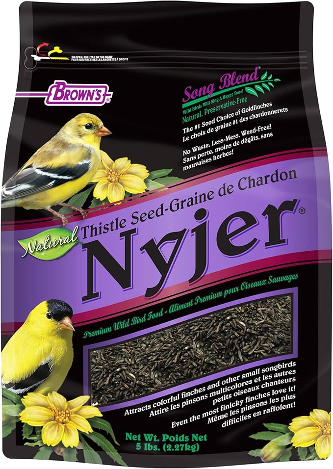 F.M. Brown's Song Blend Nyjer Thistle Seed for Pets, 5-Pound