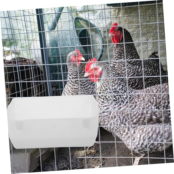 balacoo Chicken Cage Feeder and Waterer Hanging Poultry Feeder Waterer Set Chick Feeder Waterer Parakeet Cage Accessories Plastic Duck Feeders