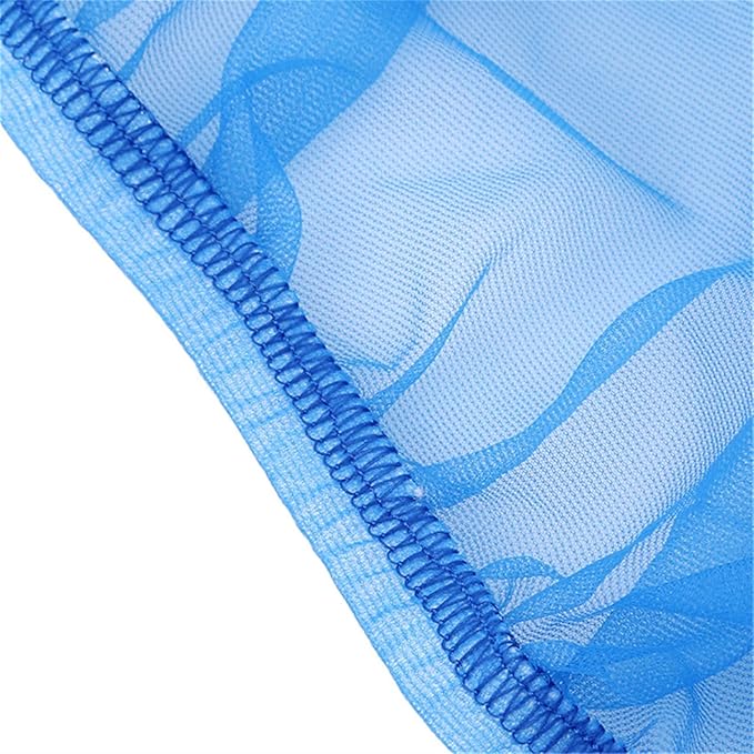 Bird Cage Seed Catcher, Stretchy Form Fitting Mesh Skirt Cover for Parrot Enclosures, Light and Breathable Fabric, Prevent Scatter and Mess,66 * 28Cm Blue