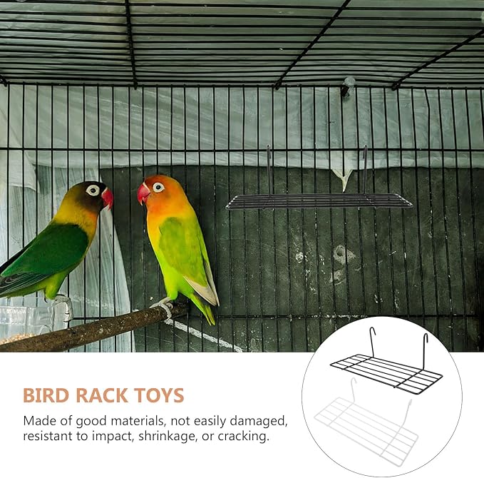 4 pcs Bird Perch Platforms Parakeet Cage Parrot Playstand Bird Supply Cage Accessories Budgie Cockatiel