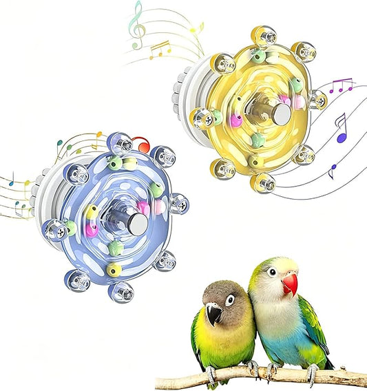 Budgie Toys, Interactive Bird Toys for Parakeet, Cockatiel, Lovebird, Quaker Parrot & Conures, Fun Educational Training Bird Toy (Blue)