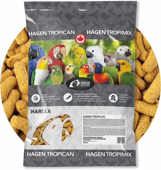 Hari Tropican Bird Food, Hagen Parrot Food Sticks with Peanuts & Sunflower Seeds, High Performance Formula, 8 lb Bag