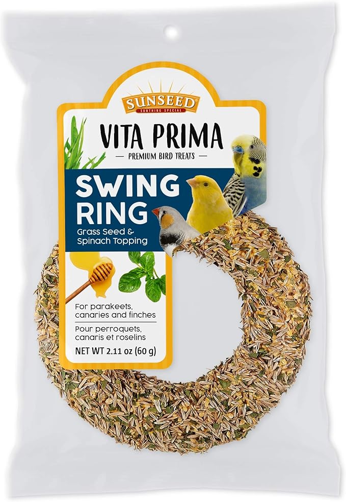 Sun Seed Swing Ring Grass Seed/Spinach Bird Treat, 2.11 oz.