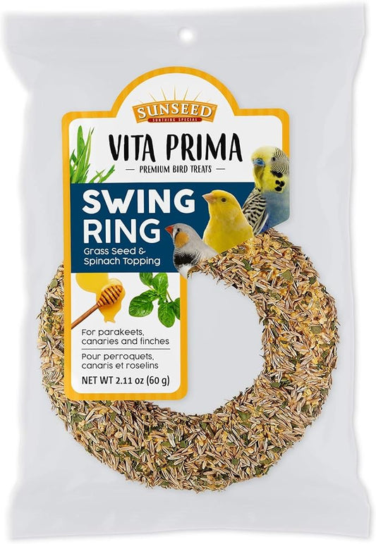 Sun Seed Swing Ring Grass Seed/Spinach Bird Treat, 2.11 oz.