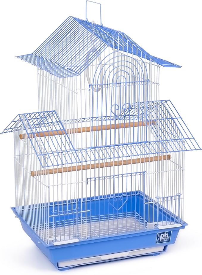 Prevue Hendryx SP1720-2 Shanghai Parakeet Cage, Blue and White