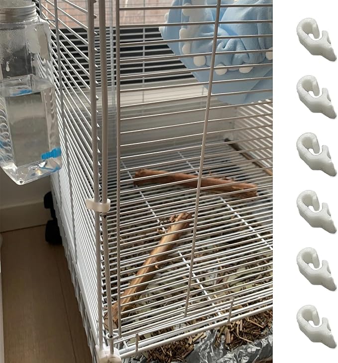 100 Pcs Detachable Pet Cage Door Clip, Wire Cage Clips， Crate Door Buckles for Small Pet Cage Birds, Rabbits and Hamsters