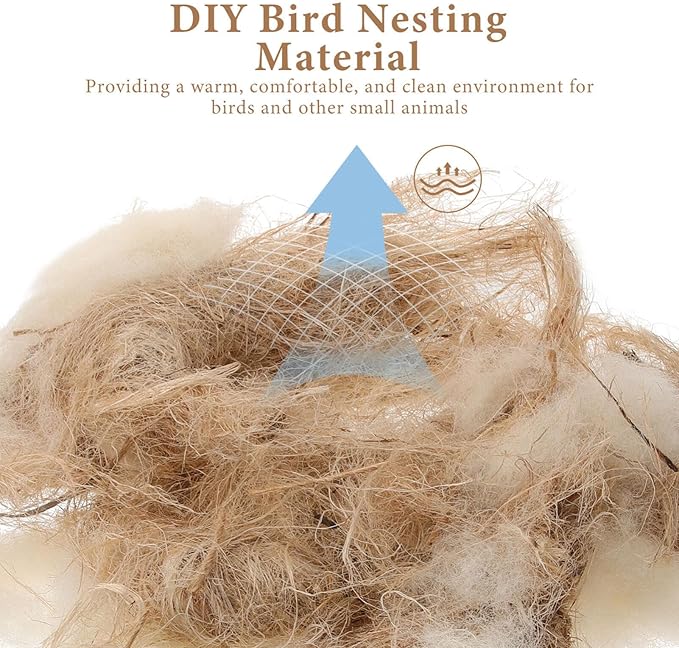 SUPVOX 1 Pack of Birds Nesting Material Bird Bedding Material Parrot Nesting Material Bird Nesting Supplies for Bird Nest（40g
