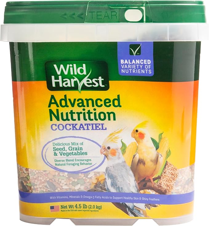 Wild Harvest WH-83541 Wild Harvest Advanced Nutrition Diet for Cockatiels, 4.5-Pound