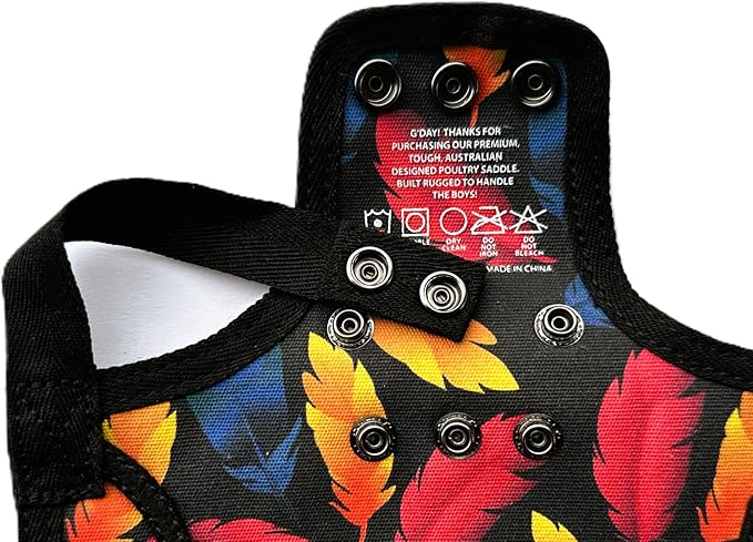 DOWN UNDER OUTDOORS 2 Pack Medium-Large Chicken Saddles with Adjustable Straps, Chicken Apron, Poultry Saver, Pet Supplies, Including Shoulder Covers (Feathers and Flora)