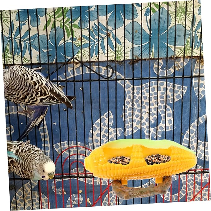 BESPORTBLE 1pc Feeding Box -slide Pet Feeder Pet Birds Feeder Bowl Bird Feeding Dish Cup Pet Bowl Food Bowl Rabbit Feeder Bird Drinking Water Food Box Plastic Tiger Skin Peony re-usable