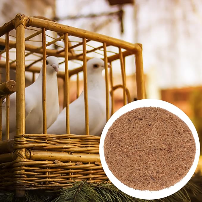 POPETPOP Bird Nesting Pad - 10pcs Chicken Nesting Pads Natural Fiber Nesting Liners Pigeon Breeding Eggs Mat for Birds Chicken Nesting Pads for Chicken Coop